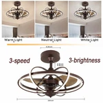 Modern Ceilling Fans Lighting 3-COLOR Dimmable Led Chandeliers +remote Control. Fixed Price $168.96.