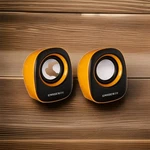 Earise A1-101 Mini Computer Speakers Yellow -5 Watts Tabletop. Fixed Price $25.20.