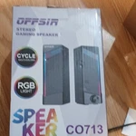 Offsir CO713 Stereo Gaming Speaker Rgb Light Cycle Multicolors 2.0 Wired 5W X2. Fixed Price $26.56.