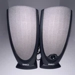 Dell A215 Wired 2.0 Channel Computer Speakers, Volume Control, 3.5MM, Black/gray. Fixed Price $22.99.