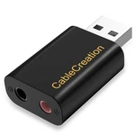 Usb Audio Adapter With 3.5MM Jack, Cablecreation External 1-PACK, Black. Fixed Price $15.93.