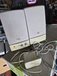 Cyber Acoustics CA-2022 2-PIECE Amplified Desktop Speakers With Cables. Fixed Price $16.00.