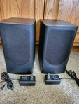 Pair Auvio 3 Way Speakers Wireless 12V Dc 1.25A Stereo. Fixed Price $30.00.