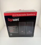 Gigaware 2.0 Multimedia Speakers Desktop Pc/mac Laptop Headphone Jack!. Fixed Price $14.99.
