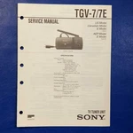 Sony TGV-7E Service Manual Original Paper Oem Repair Guide Usa. Fixed Price $25.16.