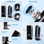 1 Usb Power Stereo Speaker System 3.5MM Jack For Desktop Laptop Computer. Fixed Price $10.09.