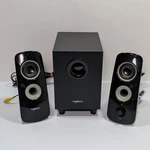 Logitech Z323 Speaker System With Subwoofer Black Set Tested & Works Great. Fixed Price $29.99.