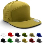 Men's Snapback Hat Laser Vented 7 Panel Flat Brim Baseball Cap Adjustable. Fixed Price $12.75.