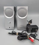 Bose Companion 2 Multimedia Computer Speaker System Pair Silver W/cables Tested. Fixed Price $26.00.