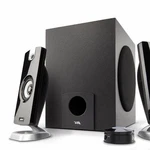 Cyber Acoustics CA-3090 2.1 Wired Speaker System W/ Subwoofer 18W Black/silver. Fixed Price $40.00.