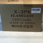 Set 3 Round Melted Edge Remote Controlled Flameless Wax Drip Pillar Candle. Fixed Price $12.00.