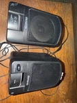 Aiwa Model SC-A27 Set Of Active Speaker System With Lines Black Tested!. Fixed Price $14.95.
