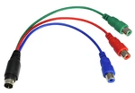 Mini Din 7-PIN To 3-RCA Rgb Component Adapter Converter. Fixed Price $9.00.