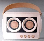 Retro Tech Wireless Bluetooth Tan Speaker Portable Travel Size - Heyday. Fixed Price $13.95.