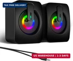 Melogaga Rgb Computer Speakers, Usb-powered Pc With 7-COLOR Led Backlig. Fixed Price $15.59.