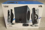 New Open Box Cyber Acoustics 18W CA-3090 Computer Speakers. Fixed Price $24.95.