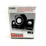 Coby CSMP67 2.1-CHANNEL Multimedia Speaker System 50W Black Subwoofer Set. Fixed Price $34.71.