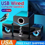 Usb Computer Speakers System Stereo Bass Subwoofer Led For Desktop Laptop Pc. Fixed Price $19.99.
