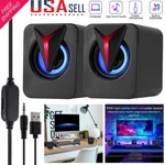 Rgb Led Active Mini Computer Speakers Usb Powered Stereo For Pc Laptop Mac. Fixed Price $11.66.