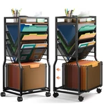 8 Tier Rolling File Cart With Hanging Folder Organizer, Mobile Orga.... Fixed Price $79.44.