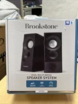 Brookstone Dual Multi Media Speaker System. Fixed Price $15.40.