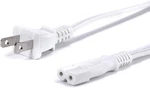 2 Prong Ac Power Cord Nema 1-15P To C7 /p Polarized, 18 Awg White, 6 Feet. Fixed Price $13.77.