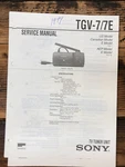 Sony TGV-7E Tv Tuner Service Manual *original*. Fixed Price $19.97.