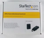 Startech Sound Card, 3.5MM Adapter To Usb, External Icusbaudiob. Fixed Price $12.00.