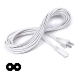 Prong Ac Power Cord Nema 1-15P To C7 Figure Rnd, 18 Awg White, 25 Feet. Fixed Price $18.97.