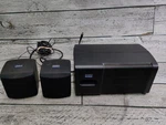 Vintage Altec Lansing Powered Speaker With Subwoofer Portable 3 Black. Fixed Price $100.00.