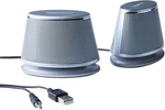 Usb Plug-n-play Computer Speakers, 1 Pair, Set Of 2, Silver, Openbox!!. Fixed Price $9.99.