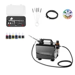 Uimoso Airbrush Set With Compressor, 1/6 Hp, Includes And 3 Nozzles. Fixed Price $94.99.