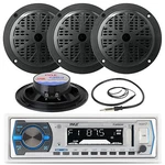 PLMR605B Black 400W 6.5" Speakers, Antenna, Pyle White Marine Usb Am Fm Radio. Fixed Price $117.99.