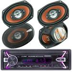 Audiotek Bluetooth Car Stereo Usb Sd Fm Digital Media Receiver + 4X 6X9" Speaker. Fixed Price $109.00.