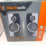 Black Web Pair Of Computer/media/gaming Speakers Model BWA15HO110 Tested. Fixed Price $19.87.