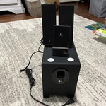 Logitech X-240 Computer Speaker System And Sub Woofer Tested Works. Fixed Price $11.50.
