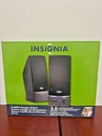 Insignia 2.0 Two Piece Stereo Speaker System Amplified NS-22. Fixed Price $13.99.