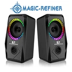 Computer Speakers, Wired Rgb 3.5MM Cable, Channel Stereo Speaker, Volume Control. Fixed Price $23.90.