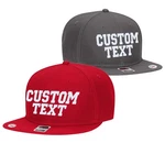 Custom Text/logo Embroidered Hat, Embroidery Cap, 6 Panel Flat Brim, 125-97. Fixed Price $29.99.