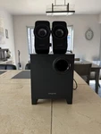 Creative Labs A220 Multimedia Pc Speakers And Subwoofer Auxiliary. Fixed Price $25.00.