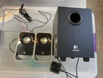 Logitech Multimedia Stereo Speaker System LS21 - Used Good Condition. Fixed Price $20.00.