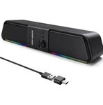 Senzer CS20 Computer Speakers, Pc With Stereo Sound Flowing Led & Volum. Fixed Price $38.00.