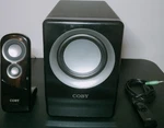 Coby CSMP80 2.1 Channel Wired Speaker System Black 3.5MM Jack. Fixed Price $15.00.