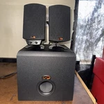 Klipsch Promedia 2.1 Lucasfilm Thx Computer Speaker System Black Works Great. Fixed Price $95.00.