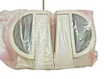 Vintage Acer Aspire White Speaker Set Removable Stand Volume Bass Knob RM3-SP2. Fixed Price $19.95.