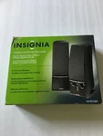 Insignia Stereo Computer NS-PCS40 2.0 Powered Speaker 2-PIECE Black. Fixed Price $26.99.