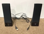 V7 Usb 2.0 Powered Stereo Speaker System 5 Rms Read!! Open Box. Fixed Price $6.99.