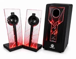 Gogroove Basspulse 2.1 Channel Wired Usb Speakers W/ Subwoofer, Led Black/red. Fixed Price $19.99.