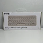 North Wireless Keyboard Compact Pebble Keys Cream + Gold Nib Open Box. Fixed Price $15.99.