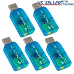 5PCS Usb External Sound Card Stereo Audio Adapter 3.5MM Aux Output & Mic Input. Fixed Price $12.49.